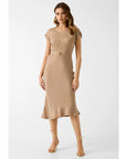 GUESS DALIA BELTED DRESS WET SAND