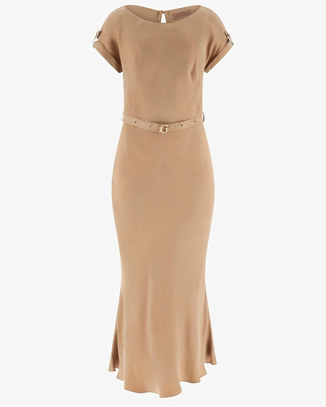 GUESS DALIA BELTED DRESS WET SAND