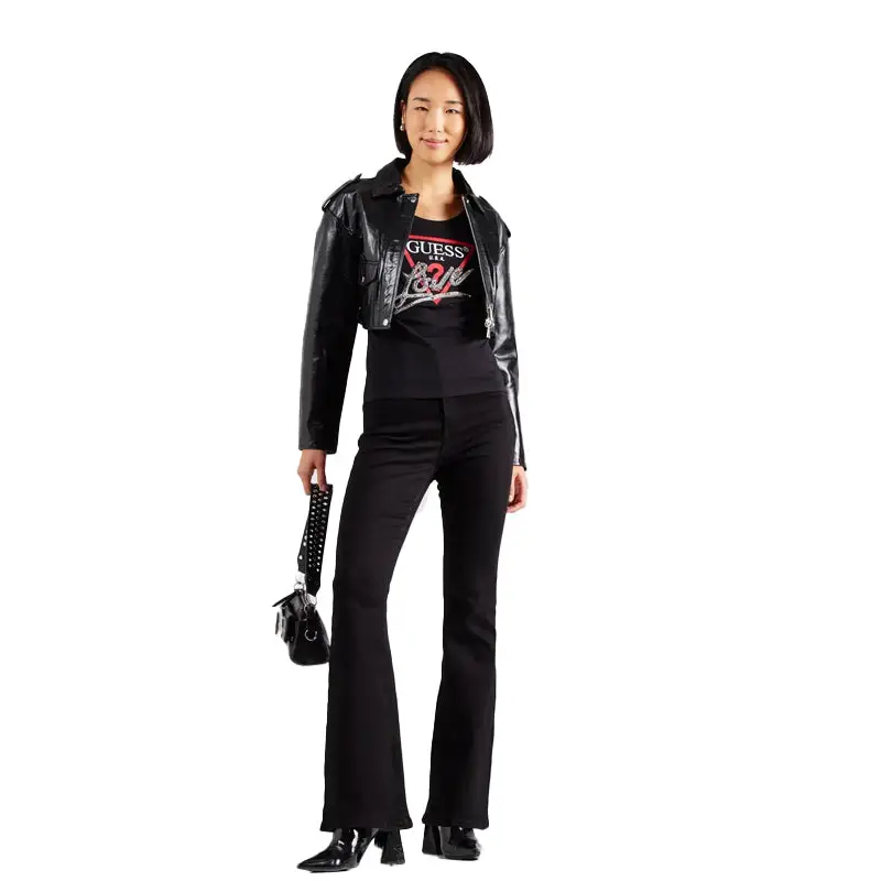 GUESS LS CN TRIANGLE LOVE TEE JB