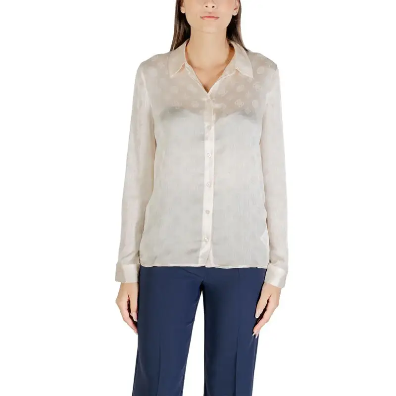 GUESS LS MARTHE LOGO SHIRT VANILLA BLUSH