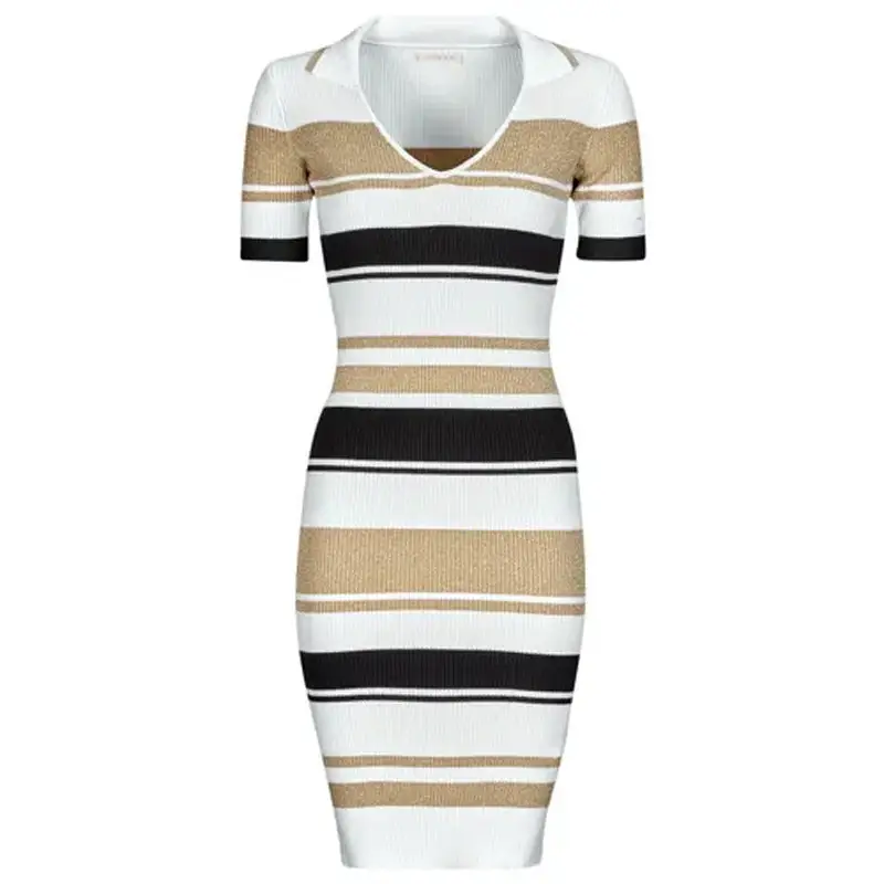 GUESS N EVIE STRIPED POLO DRESS SWTR