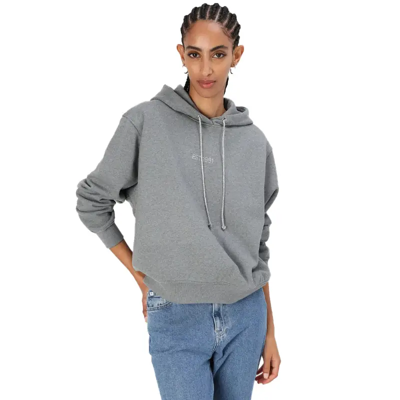 GUESS N HOODIE SHINY CORD SWEATSHIRT