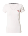 GUESS N SS VN MINI TRIANGLE TEE LOW KEY PINK - textil