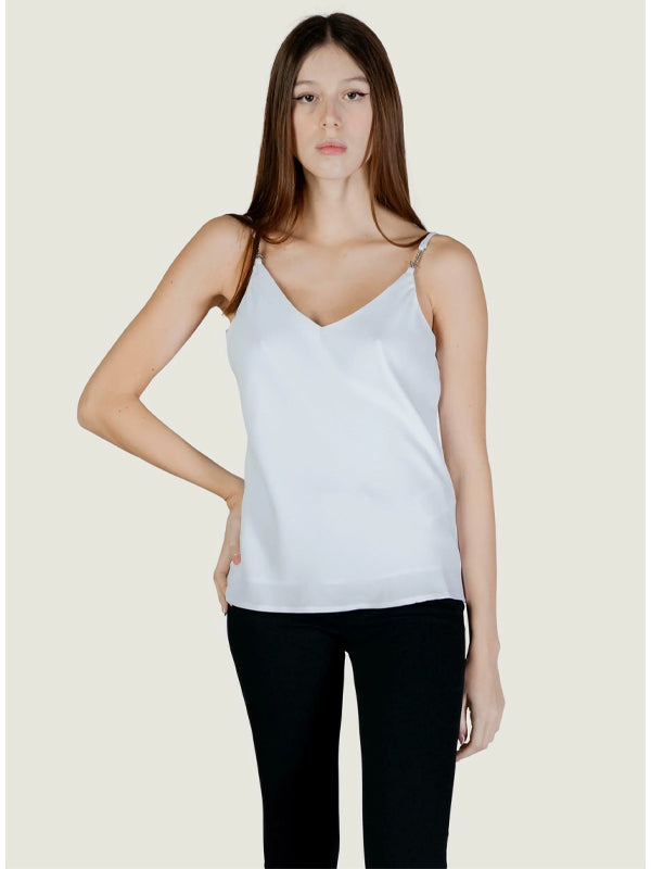 GUESS NEW SL CAROLINE LOGO TANK PURE WHITE