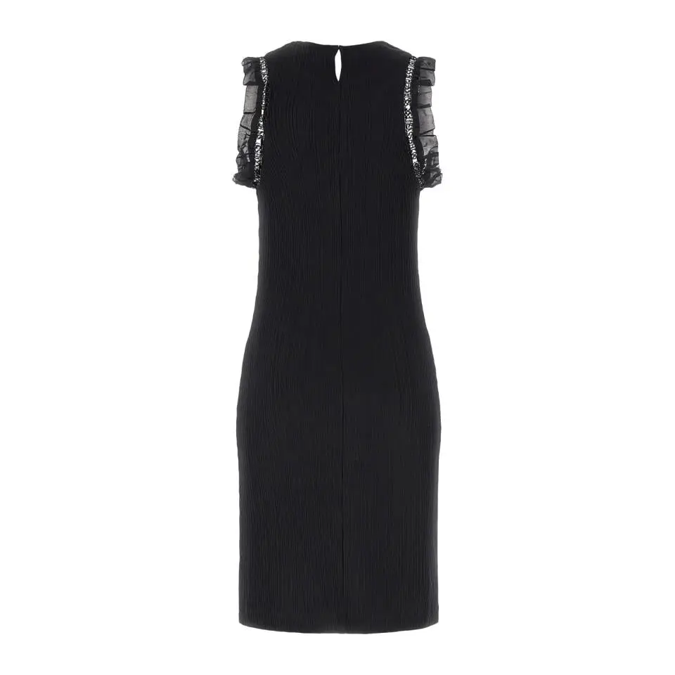 GUESS OLGA FRILL DRESS JET BLACK