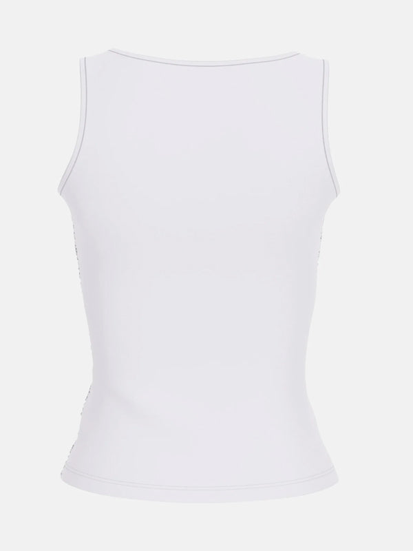 GUESS SL 4G ALLOVER TANK TOP PURE WHITE