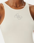 GUESS SL ROUND NK GUENDALINA TOP COSMIC VANILLA