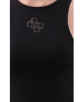 GUESS SL ROUND NK GUENDALINA TOP JET BLACK A996