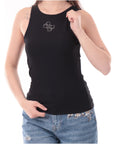GUESS SL ROUND NK GUENDALINA TOP JET BLACK A996