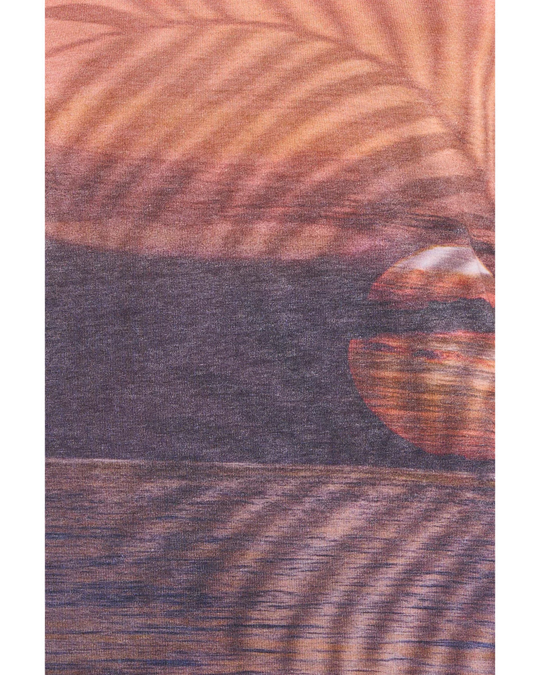 GUESS SS BEACH SUNSET R3 SUB TEE PEACH CORAL MULTI