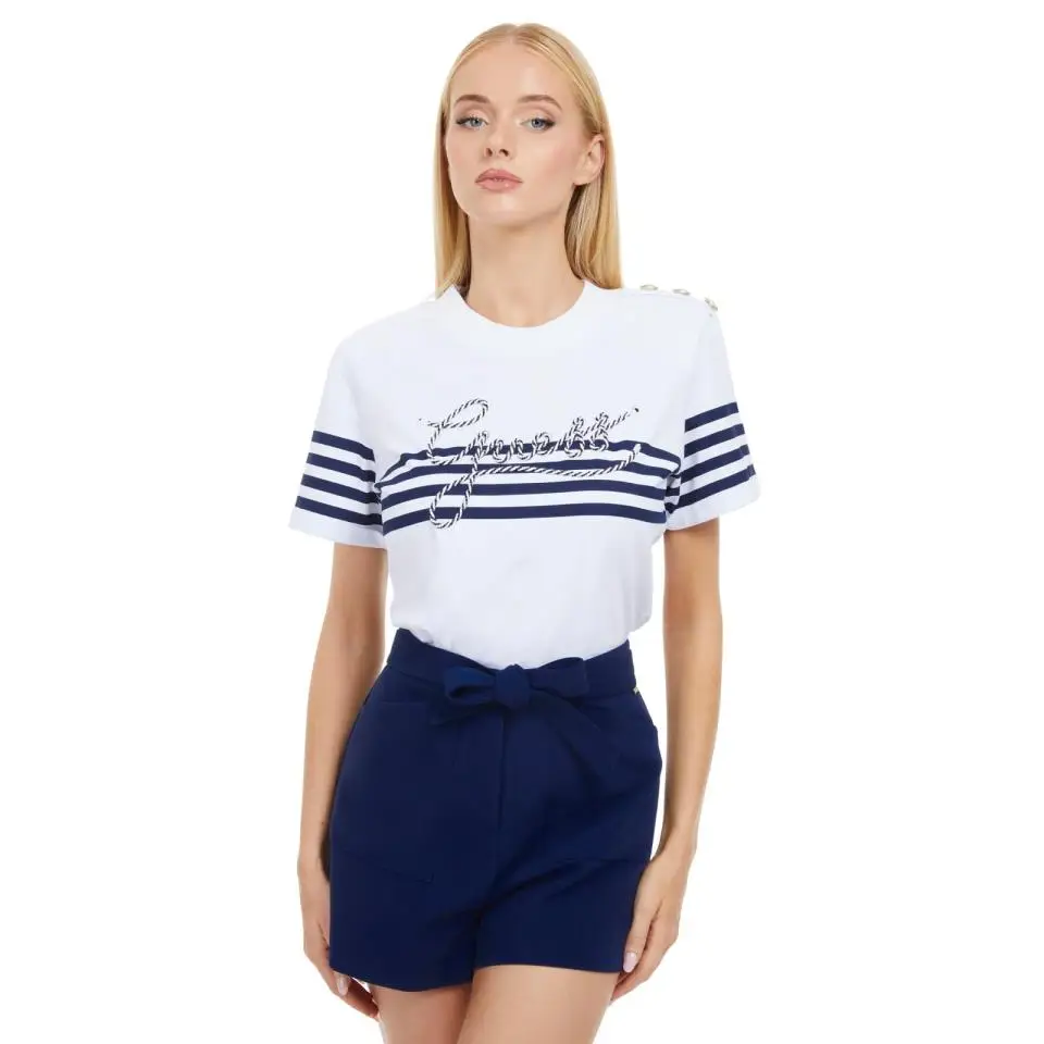 GUESS SS CN MARINA TEE PURE WHITE