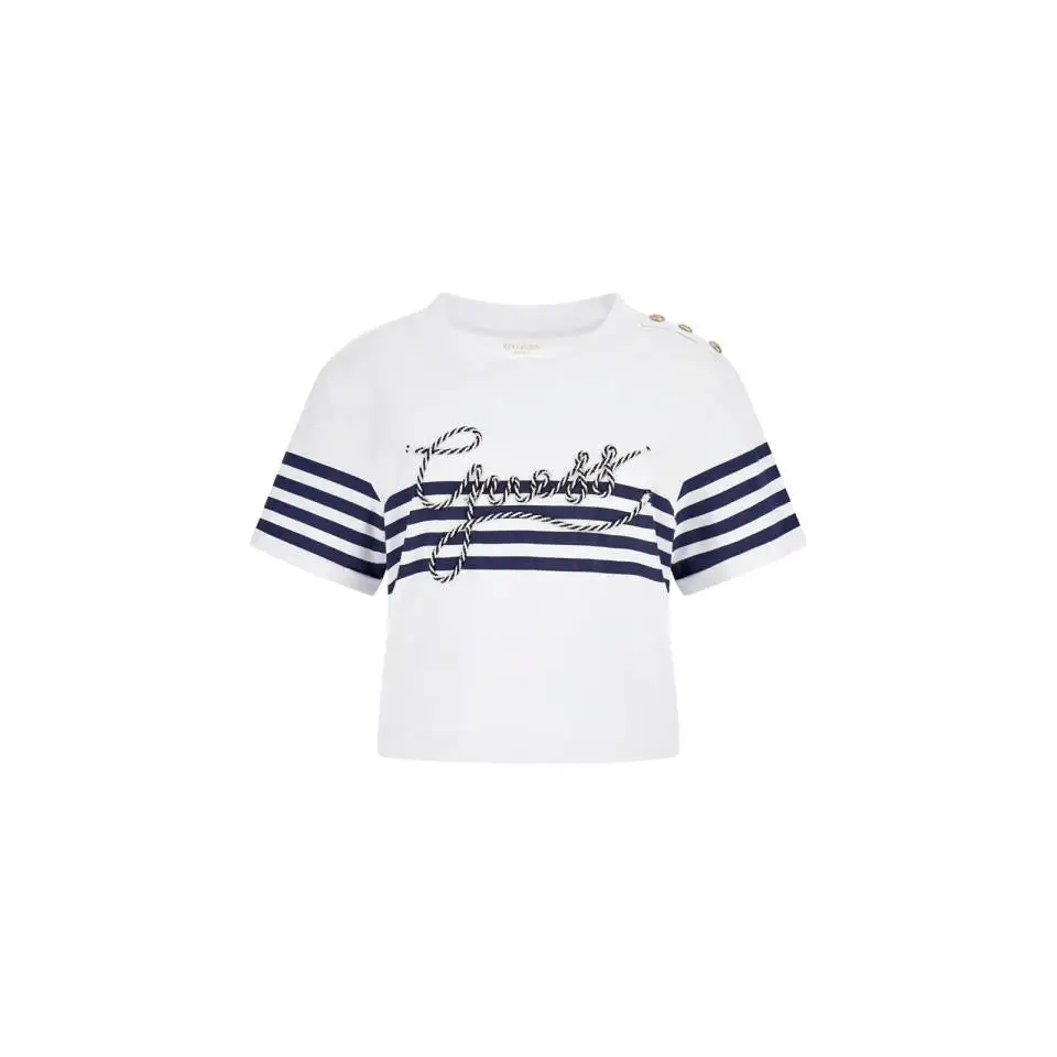 GUESS SS CN MARINA TEE PURE WHITE