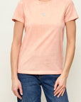 GUESS SS CN MINI STRASS TRIANGLE TEE COSMIC VANILLA COLD