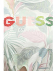 GUESS SS CN GUESS SCRIPT CROP TEE CHOCO JUNGLE PRINT S