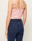 GUESS SS TECLA BUSTIER PINK WHITE STRIPE
