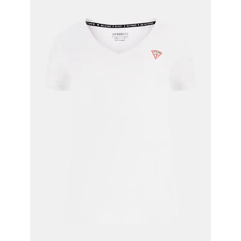 GUESS SS VN MINI TRIANGLE TEE PURE WHITE
