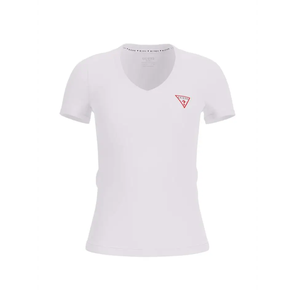 GUESS SS VN MINI TRIANGLE TEE PURE WHITE
