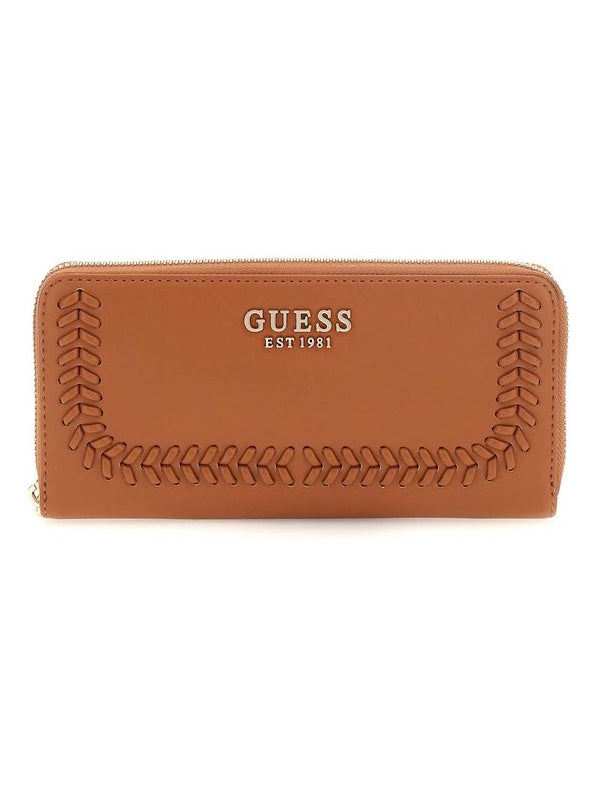 GUESS TATUM SLG LARGE ZIP AROUND CARAMEL