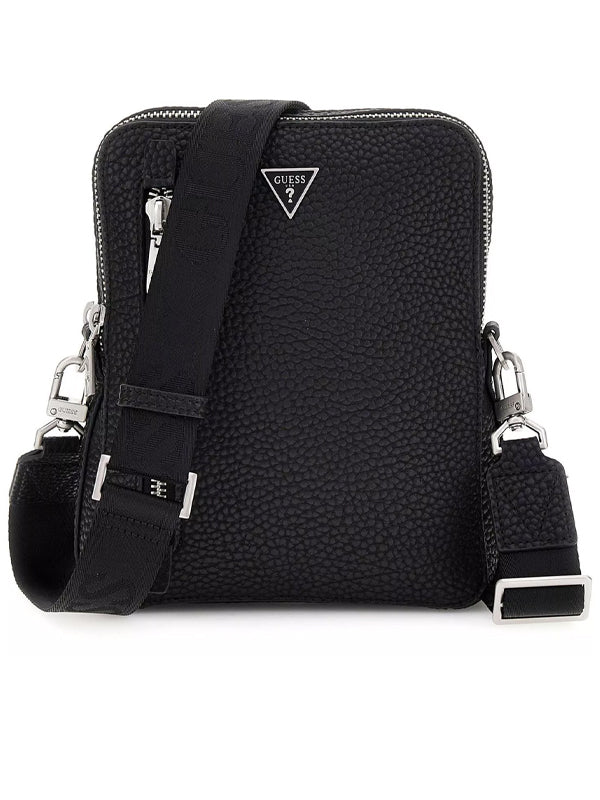 GUESS TORINO TOP ZIP CROSSBODY BLACK