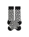 JIMMY LION CALCETINES FELIX CHECK BLANCO Y NEGRO