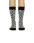 JIMMY LION CALCETINES FELIX CHECK BLANCO Y NEGRO