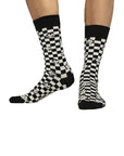 JIMMY LION CALCETINES FELIX CHECK BLANCO Y NEGRO