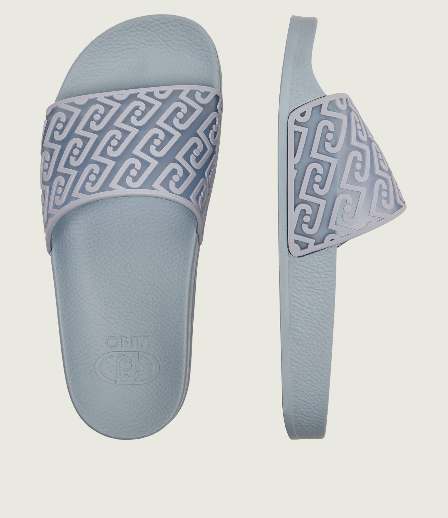 LIU JO KOS 21 - SLIPPER MONOGRAM RUBBERIZE