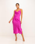 KALHUA VESTIDO LENCERO FUCSIA