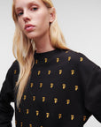 KARL LAGERFELD AOP IKONIK EMBROIDERED SWEATSHIRT