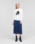 KARL LAGERFELD BOUCLE PROFILE SWEATSHIRT WHITE