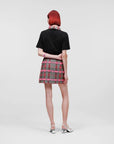 KARL LAGERFELD BOUCLE SKIRT PINK CHECK