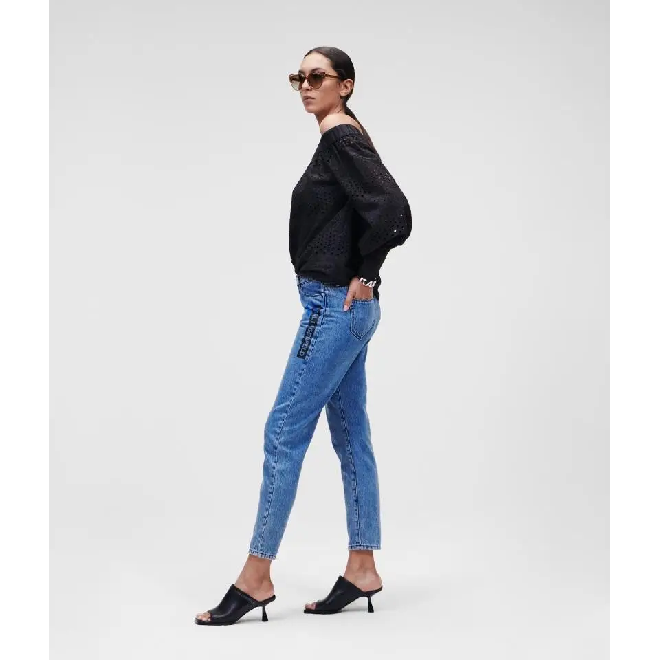 KARL LAGERFELD GF DENIM PANTS W/ BIG KL BLUE DENIM