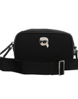 KARL LAGERFELD IKONIK 2.0 NYLON CAMERA BAG BLACK