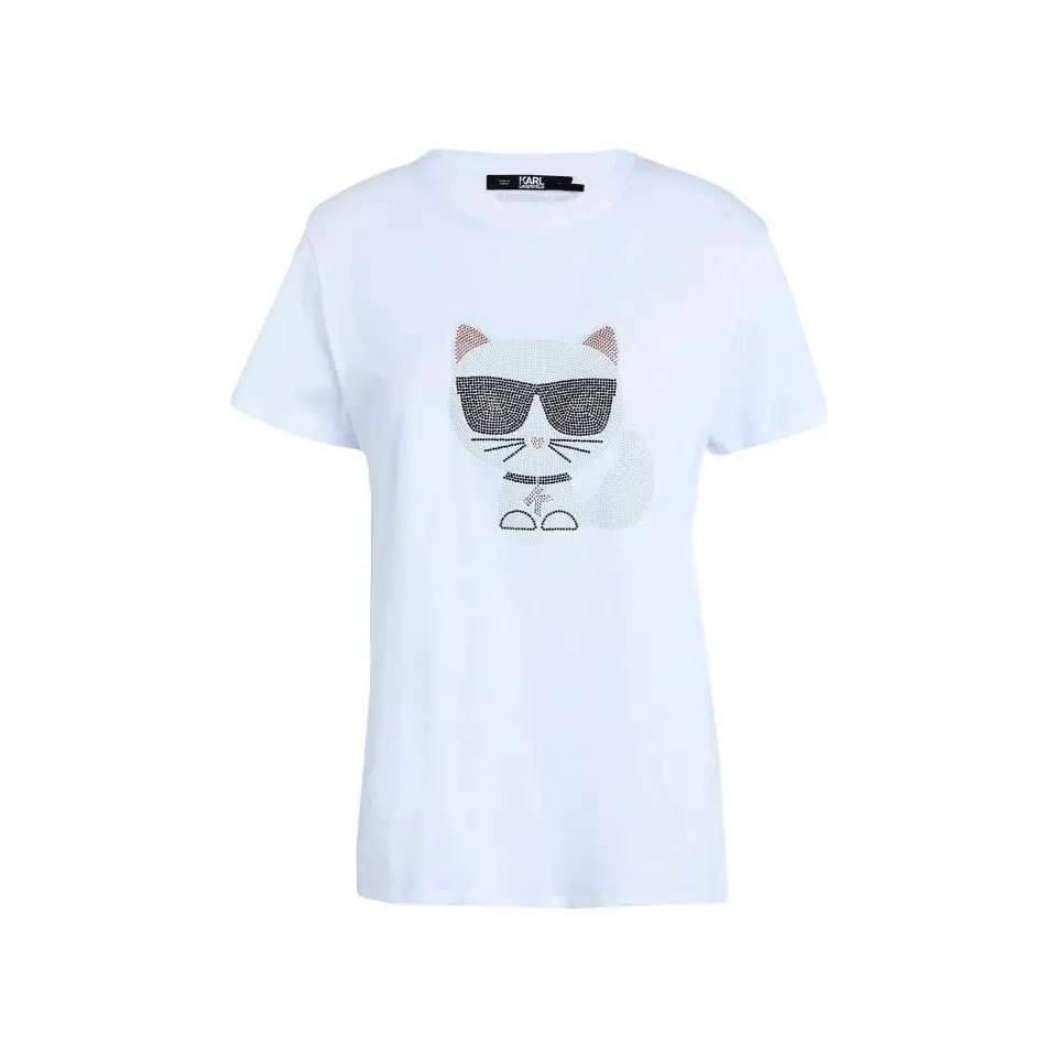 KARL LAGERFELD IKONIK CHOUPETTE RS T-SHIRT WHITE