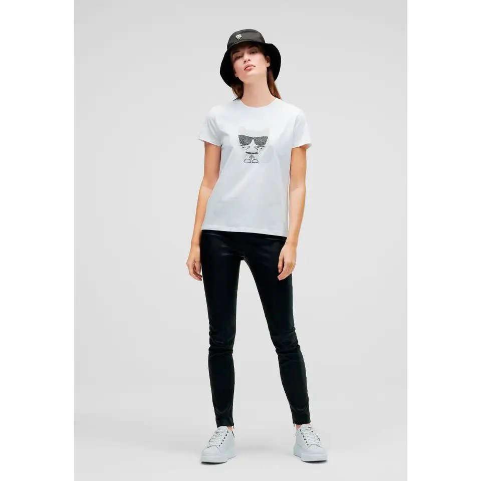 KARL LAGERFELD IKONIK CHOUPETTE RS T-SHIRT WHITE