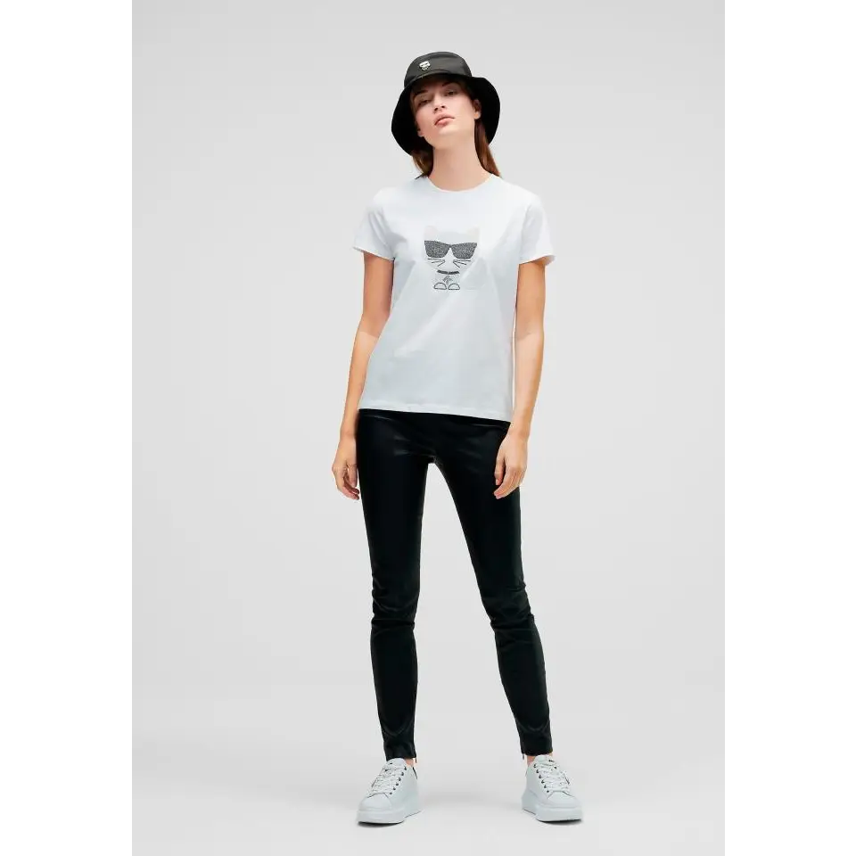 KARL LAGERFELD IKONIK CHOUPETTE RS T-SHIRT WHITE