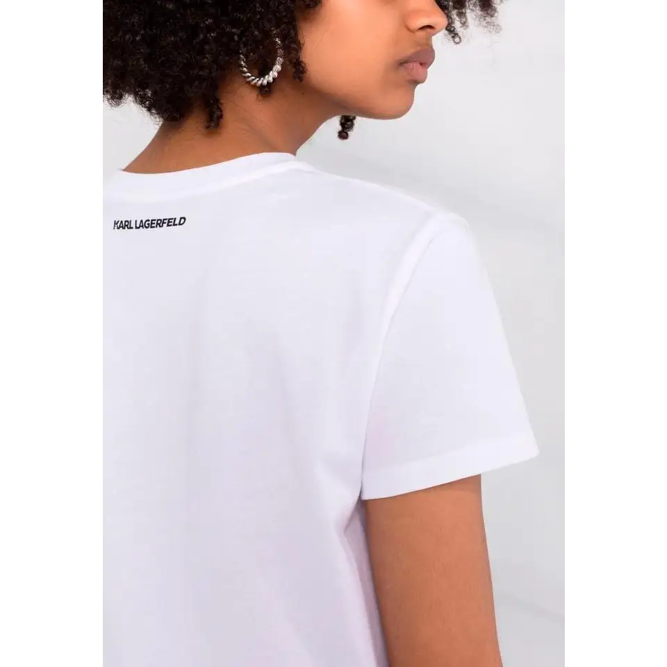 KARL LAGERFELD IKONIK MINI CHOUPETTE RS TEE WHITE