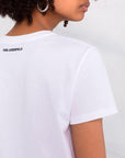 KARL LAGERFELD IKONIK MINI CHOUPETTE RS TEE WHITE