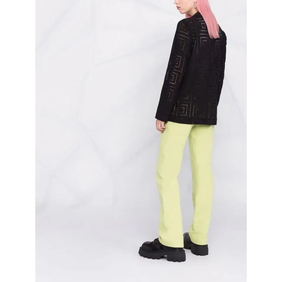 KARL LAGERFELD KL BRODERIE ANGLAISE BLAZER BLACK