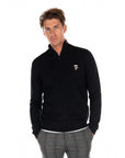 KARL LAGERFELD KNIT ZIP JACKET BLACK