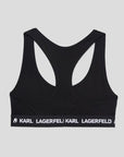 KARL LAGERFELD LOGO BRALETTE BLACK