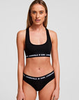 KARL LAGERFELD LOGO BRALETTE BLACK