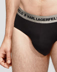 KARL LAGERFELD LOGO MONO TRUNK 3PACK SLV/BLACK