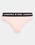 KARL LAGERFELD LOGO THONG PINK