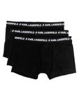 KARL LAGERFELD LOGO TRUNKS SET 3 PACK BLACK