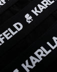 KARL LAGERFELD LOGO TRUNKS SET 3 PACK BLACK