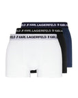 KARL LAGERFELD LOGO TRUNKS SET 3PACK B/W/N