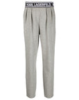 KARL LAGERFELD PANTS SUIT JERSEY GREY