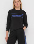 KARL LAGERFELD RHINESTONE LOGO SWEATSHIRT BLACK