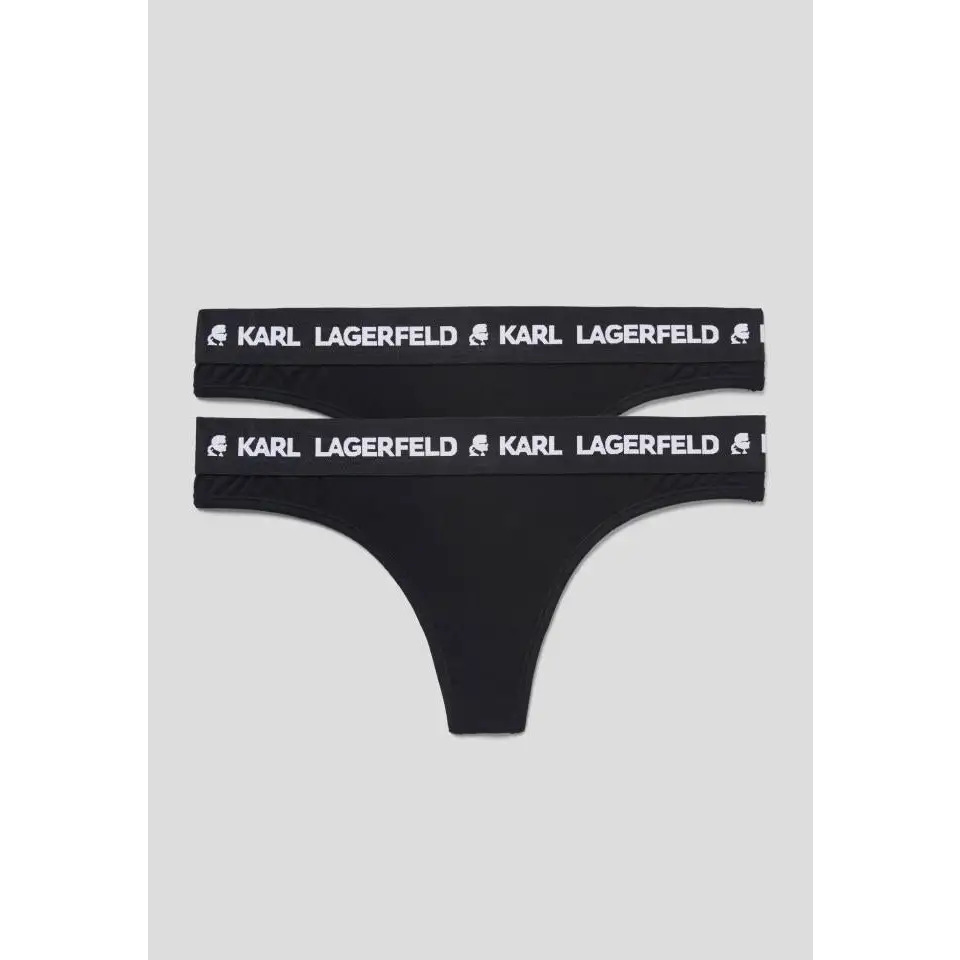 KARL LAGERFELD SET PACK THONG LOGO BLACK